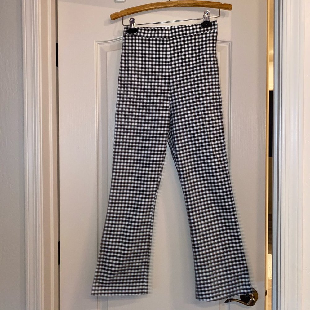 B&W Checkered Flare Pants